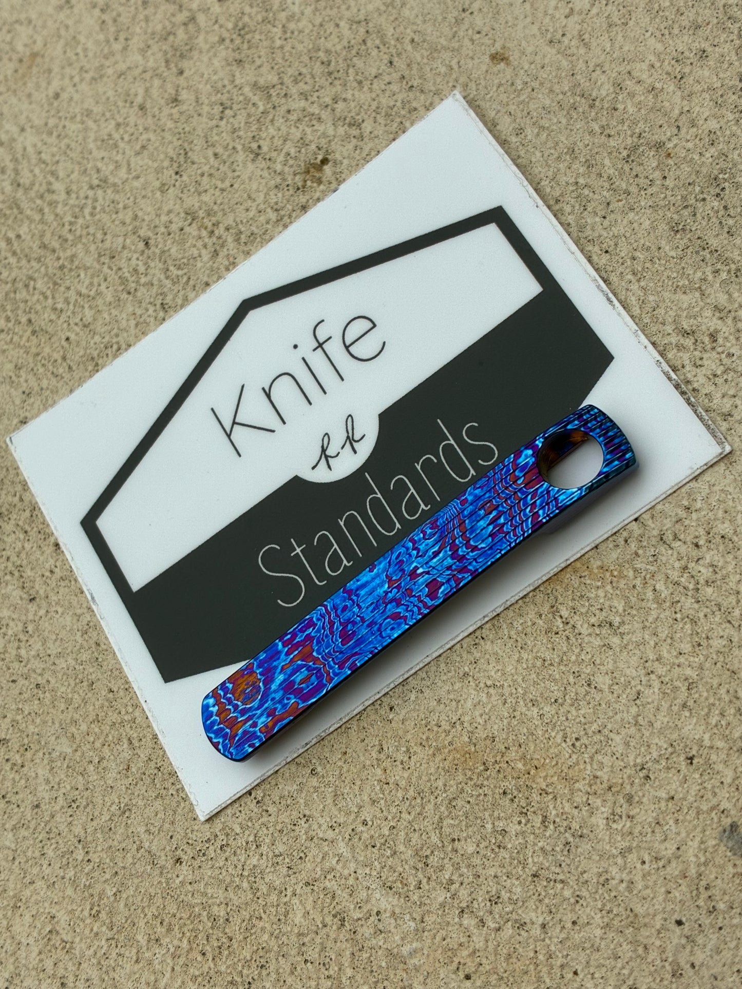 Milled Titanium Clip 'Milled Timascus'
