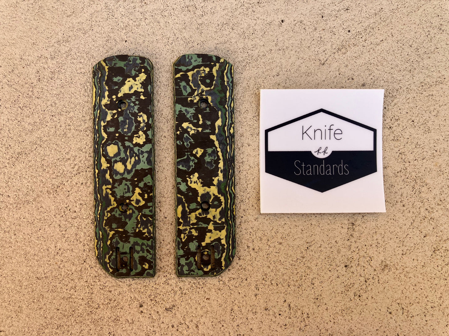 The RR Station Carbon Fiber Inlays 'Green/Yellow'